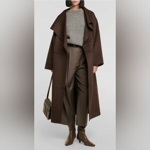 Toteme Dark Brown Wool Coat